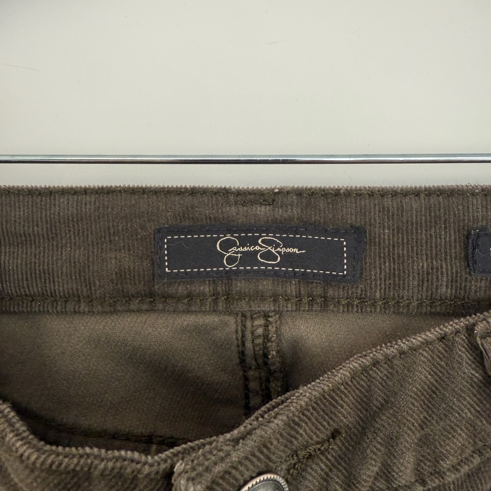 Jessica Simpson Olive Corduroy 'Forever Skinny' Pants